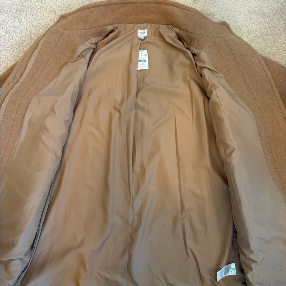 J. Crew NWT Women's‎ Wool Blend City Coat in Sandstone Beige Size 20 - Picture 7 of 12